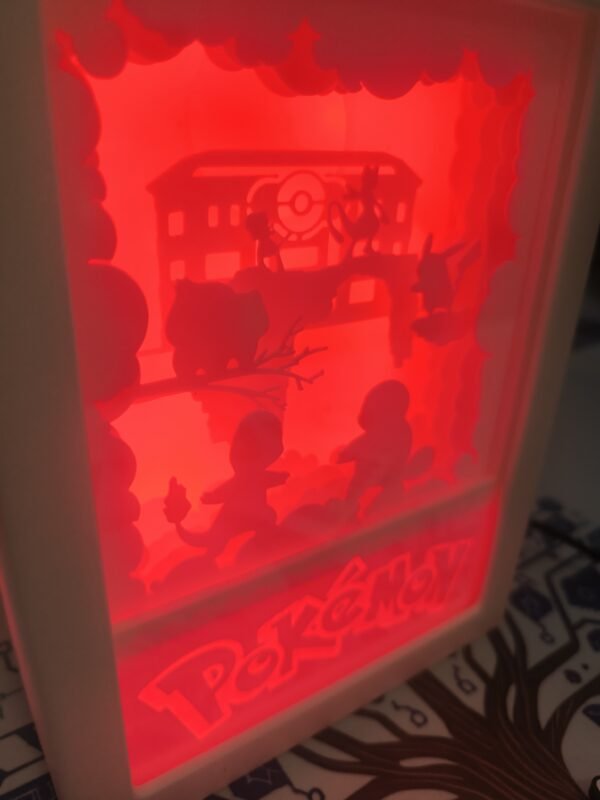 Pokémon Gen 1 Fan-made RGB LED Shadow Box